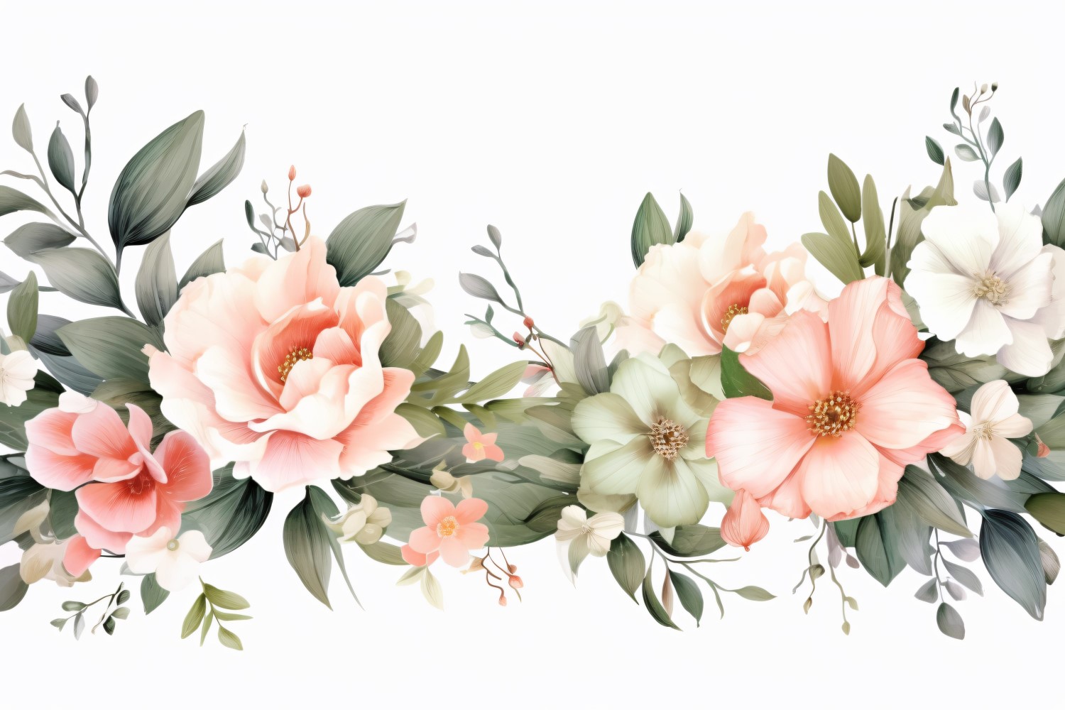 Watercolor Floral Background 381