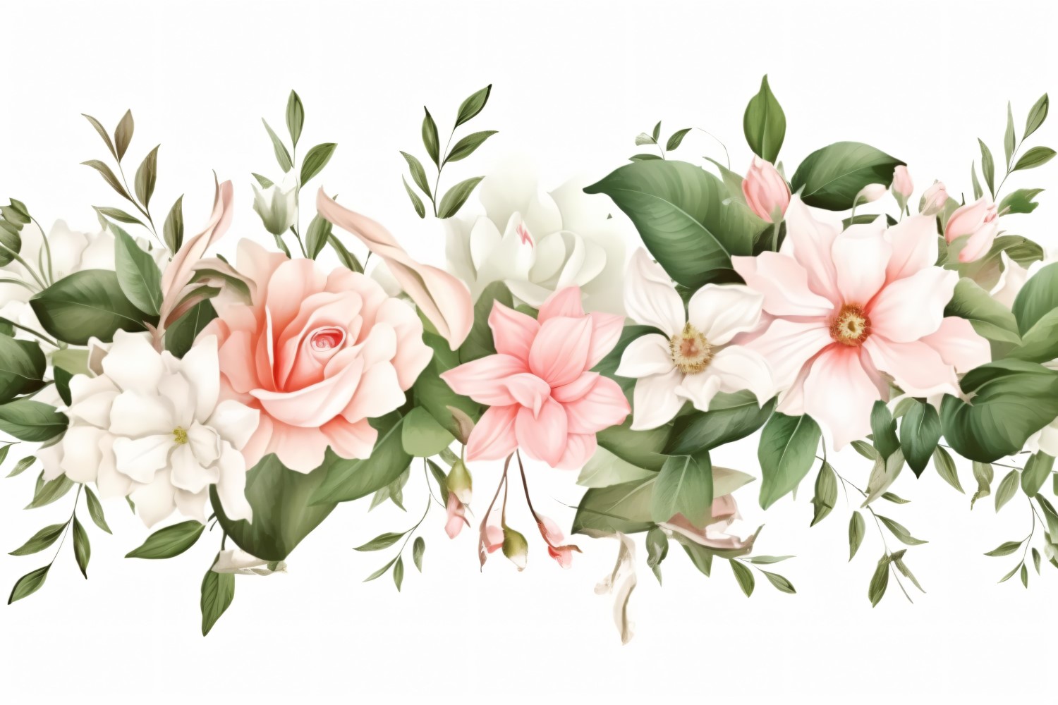 Watercolor flowers Background 386