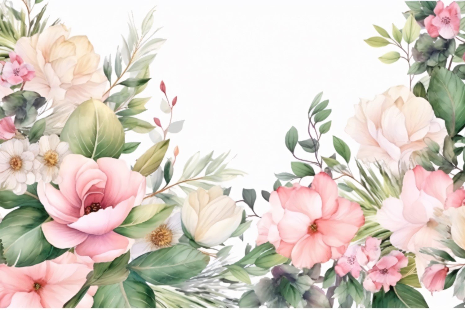 Watercolor Floral Background 393