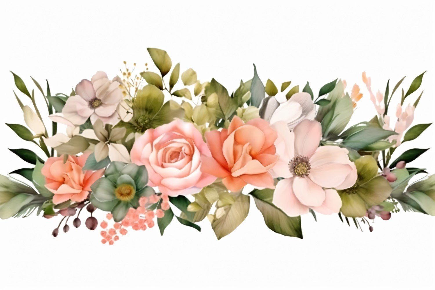 Watercolor Floral Background 397