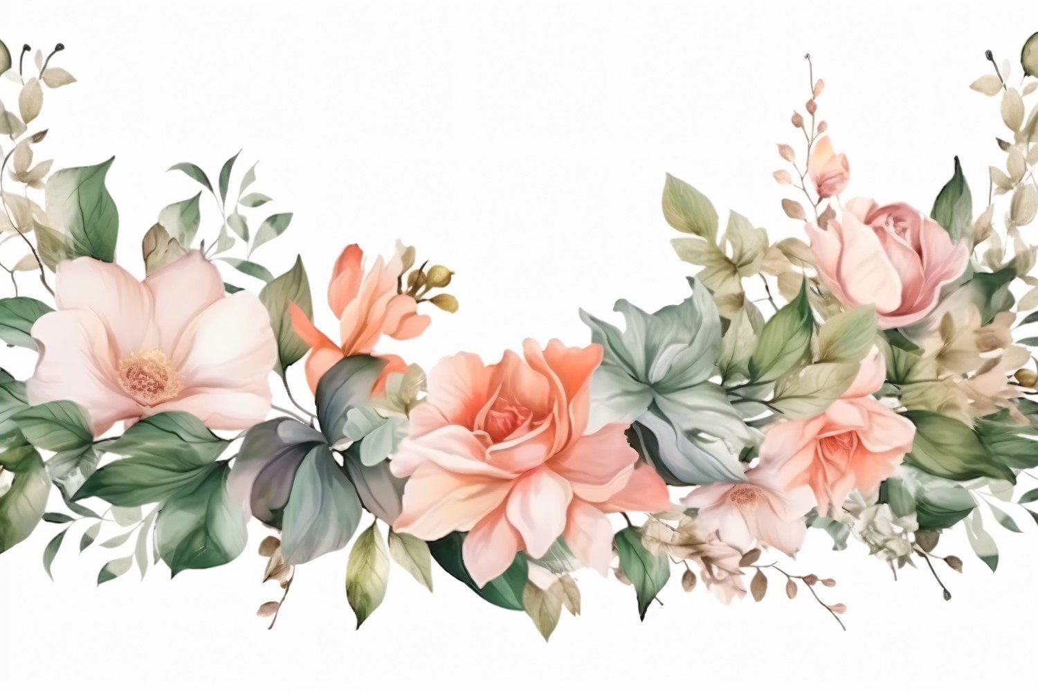 Watercolor Floral Background 401