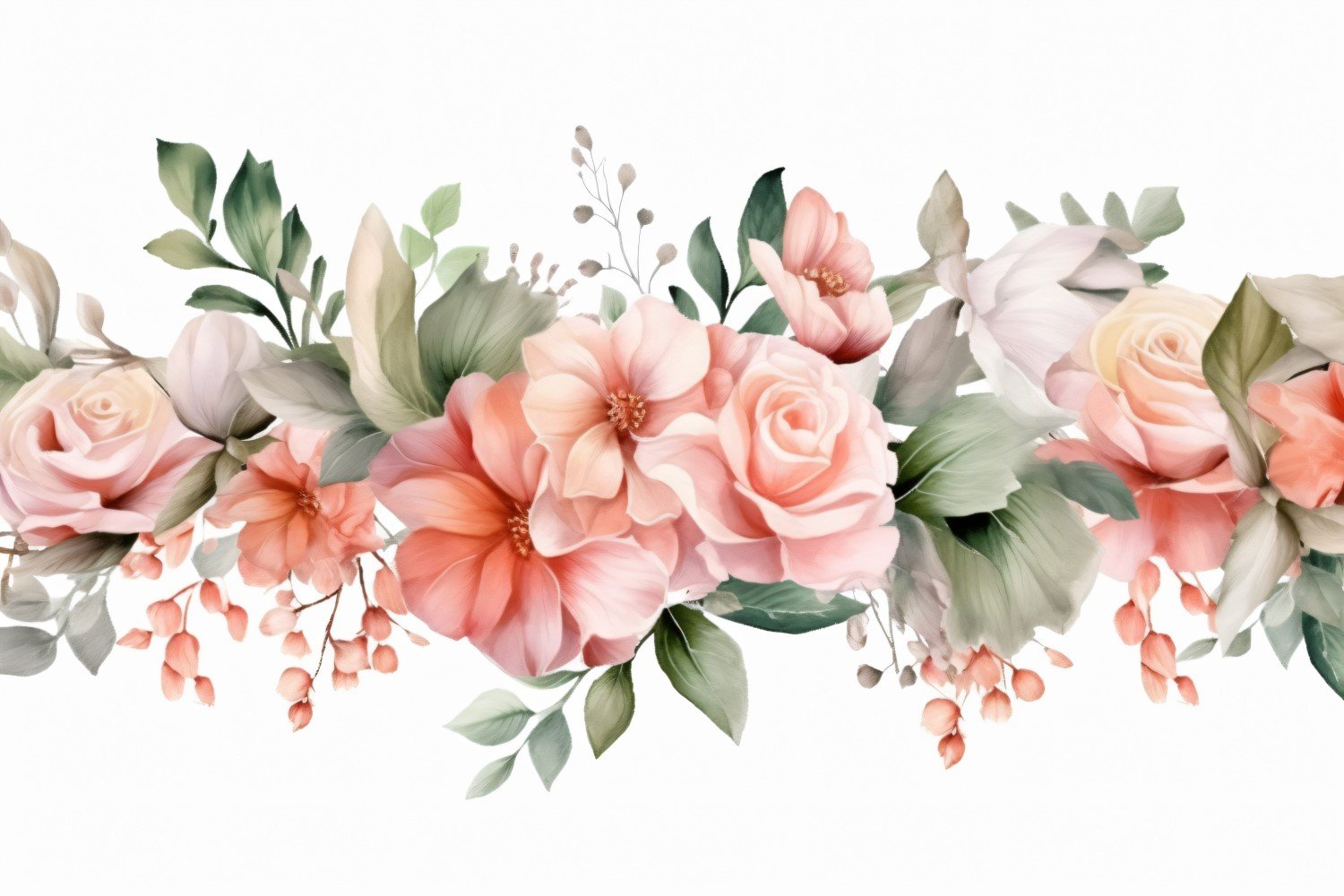 Watercolor Floral Background 409