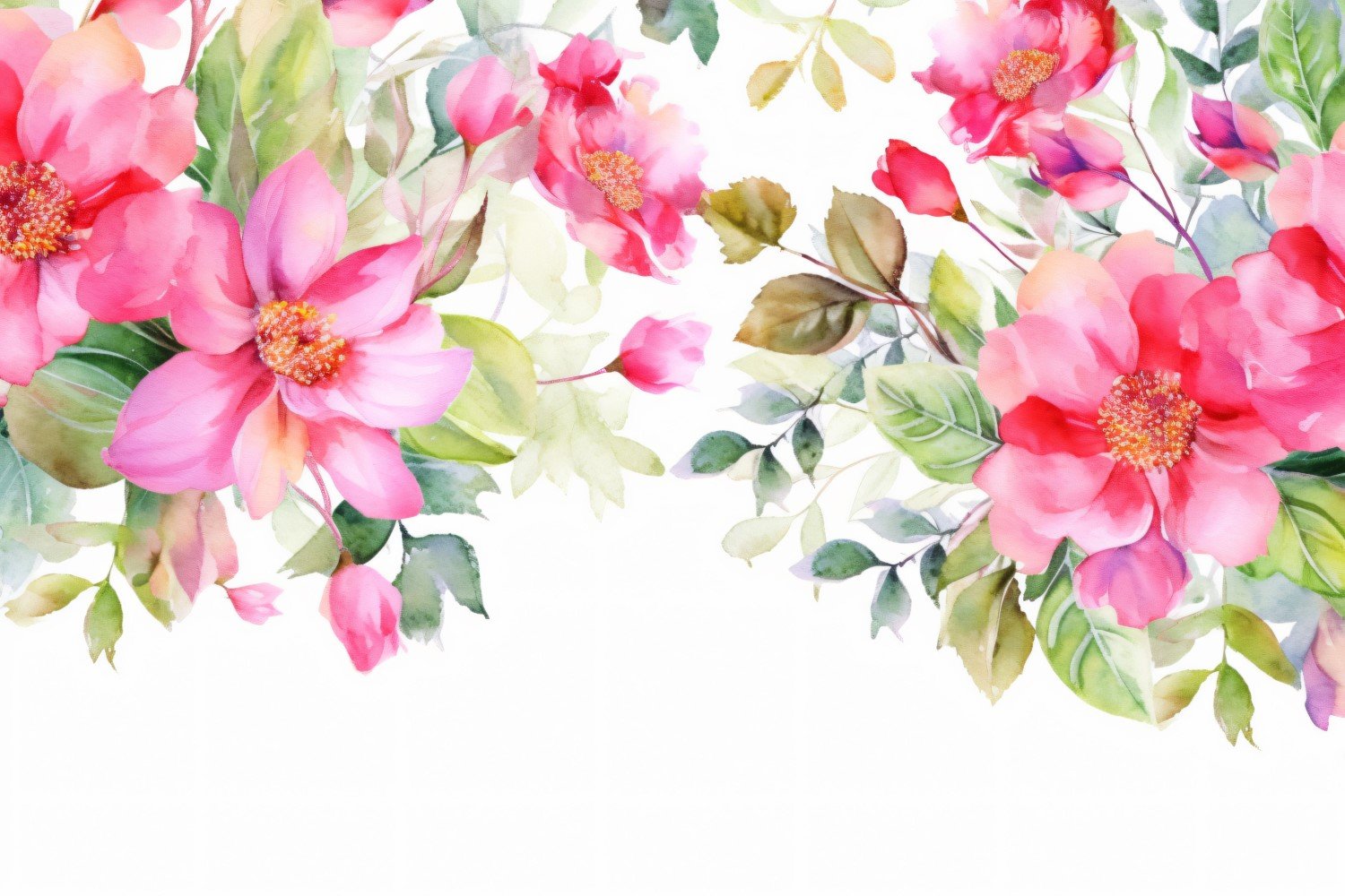 Watercolor floral wreath Background 416