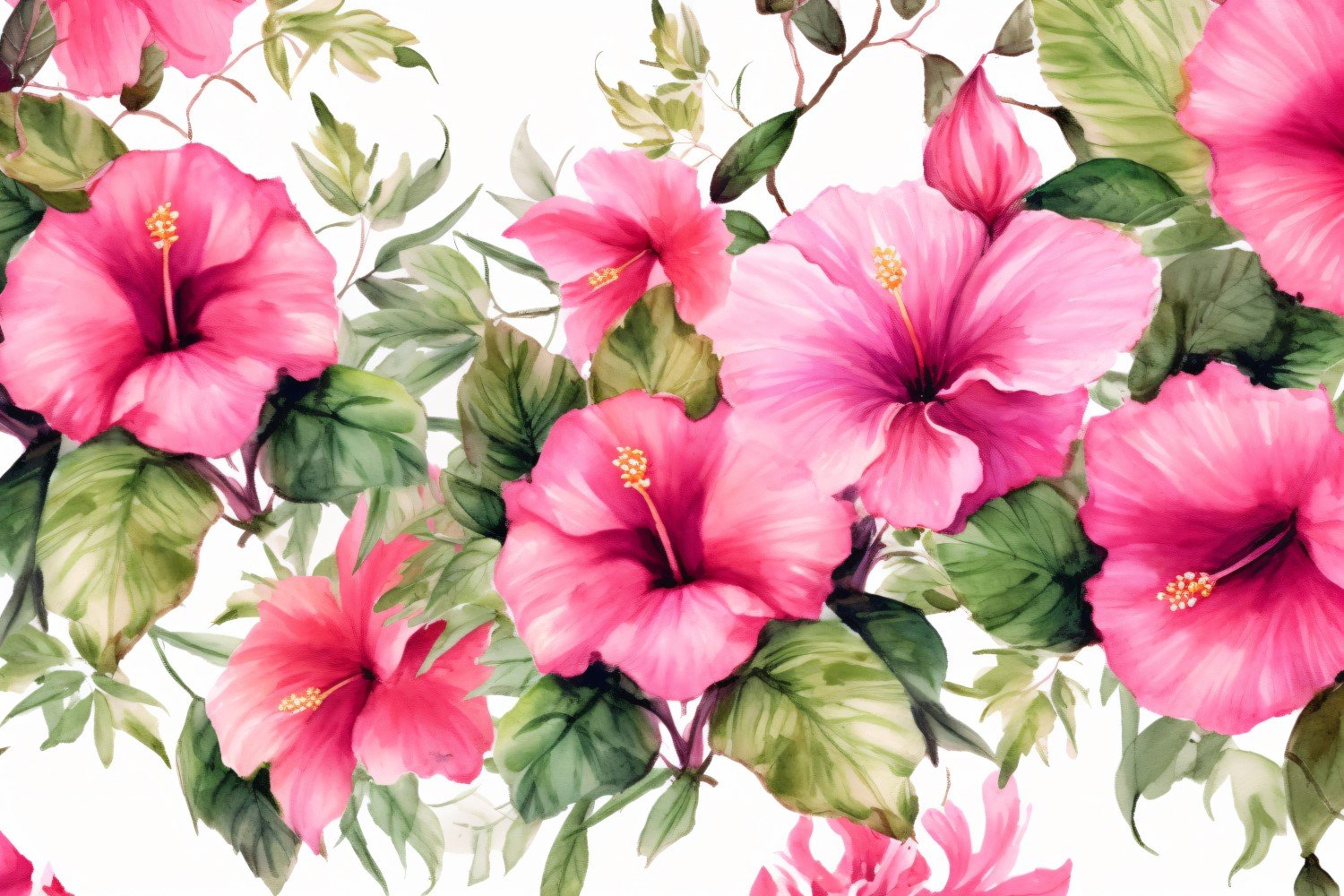 Watercolor flowers Background 419