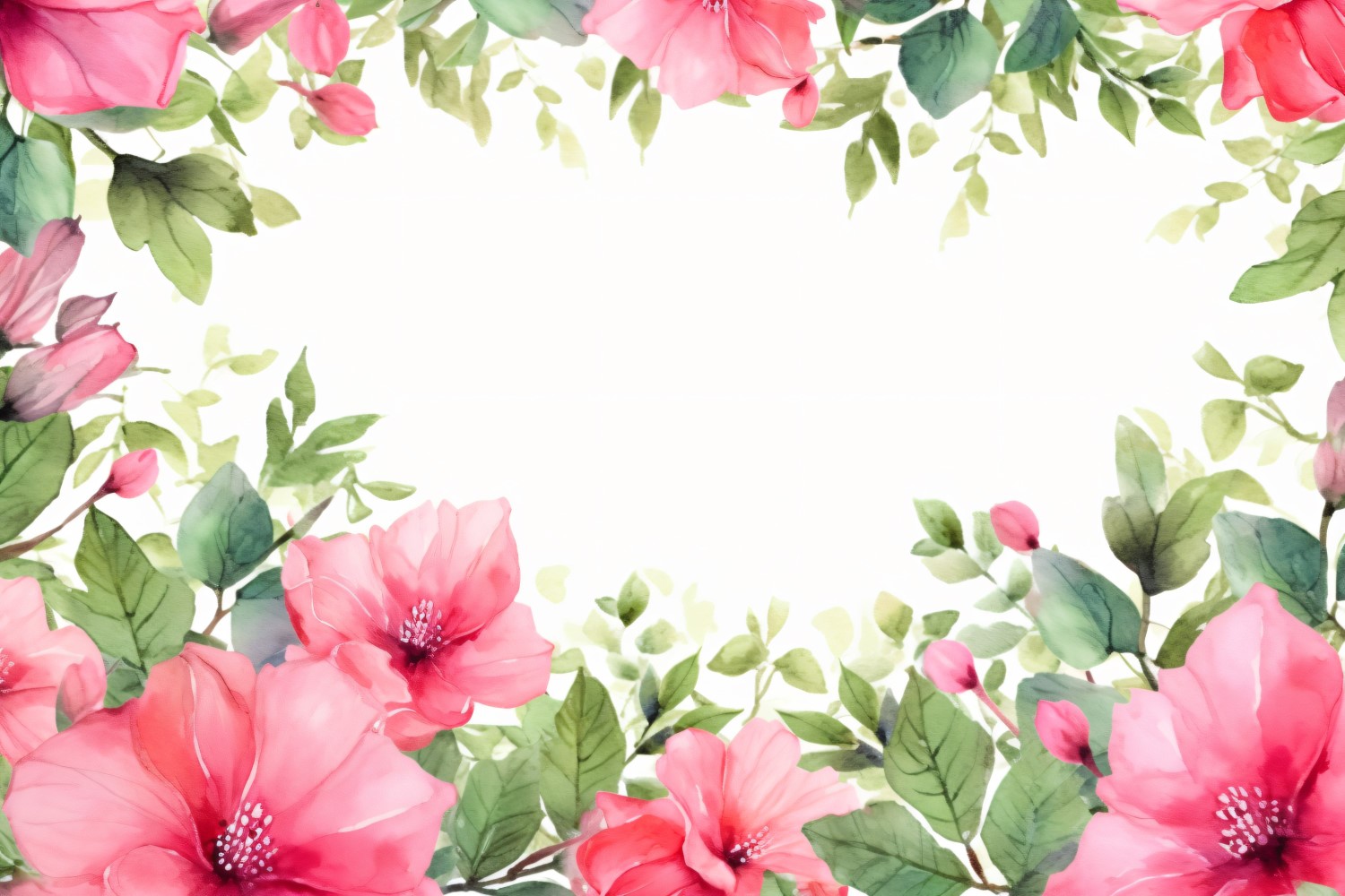 Watercolor floral wreath Background 421