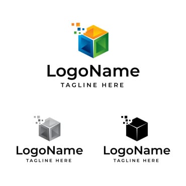 Box Hexagon Logo Templates 363632