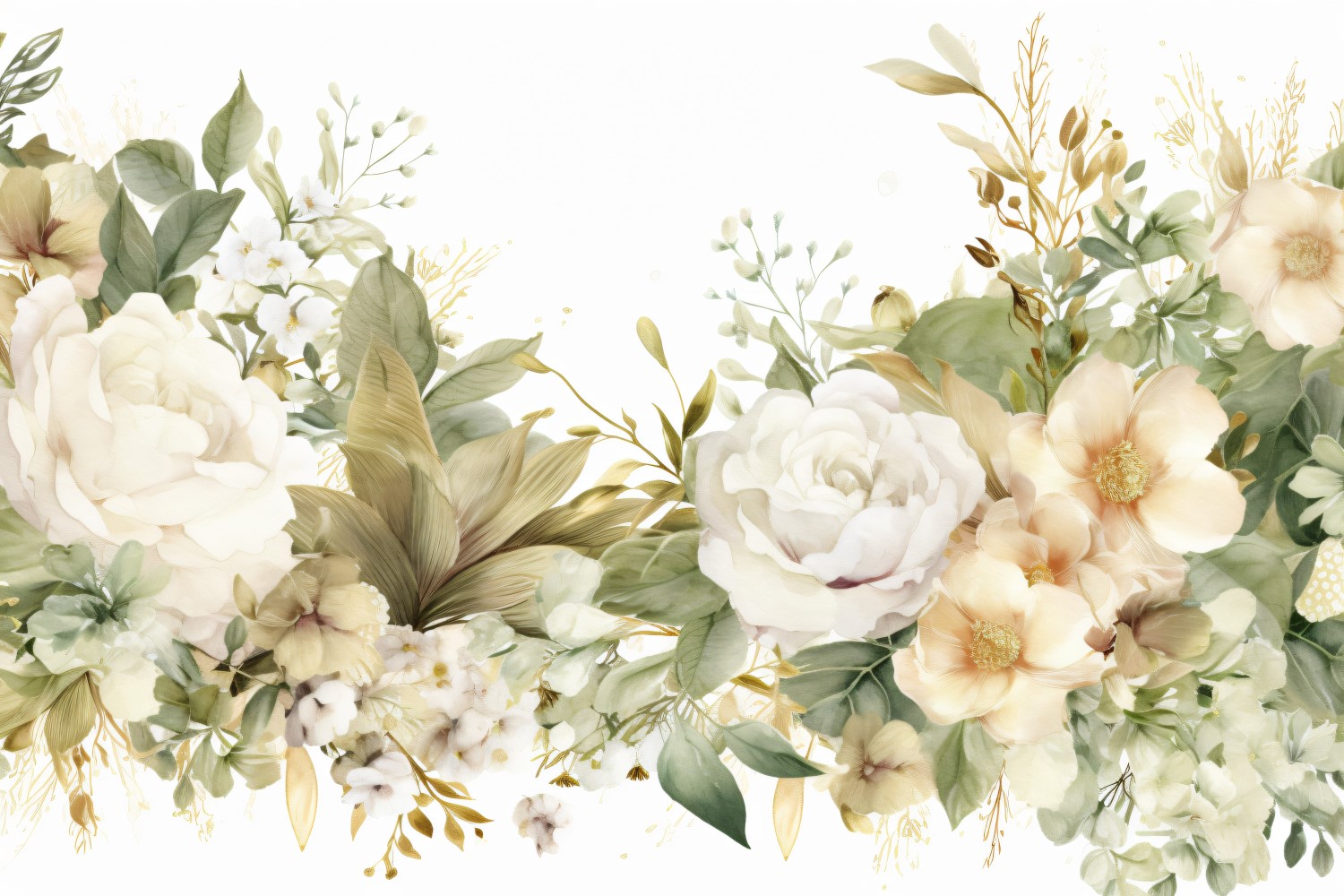 Watercolor floral wreath Background 428