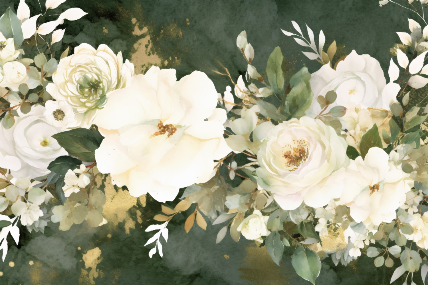 Watercolor Floral Background 434