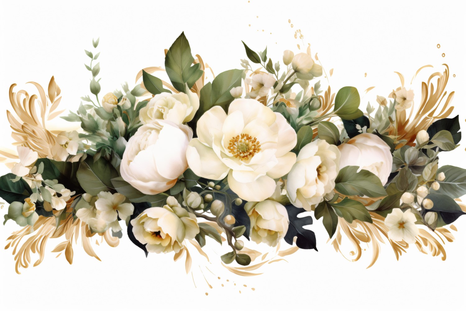 Watercolor floral wreath Background 437