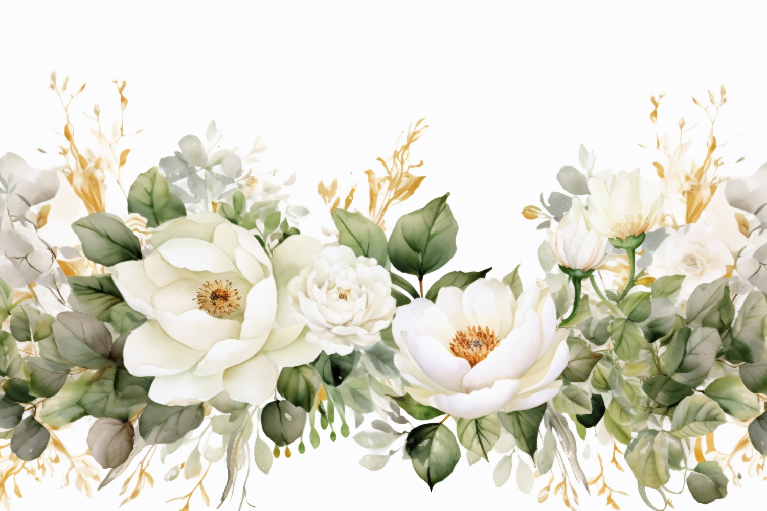 Watercolor flowers Background 447