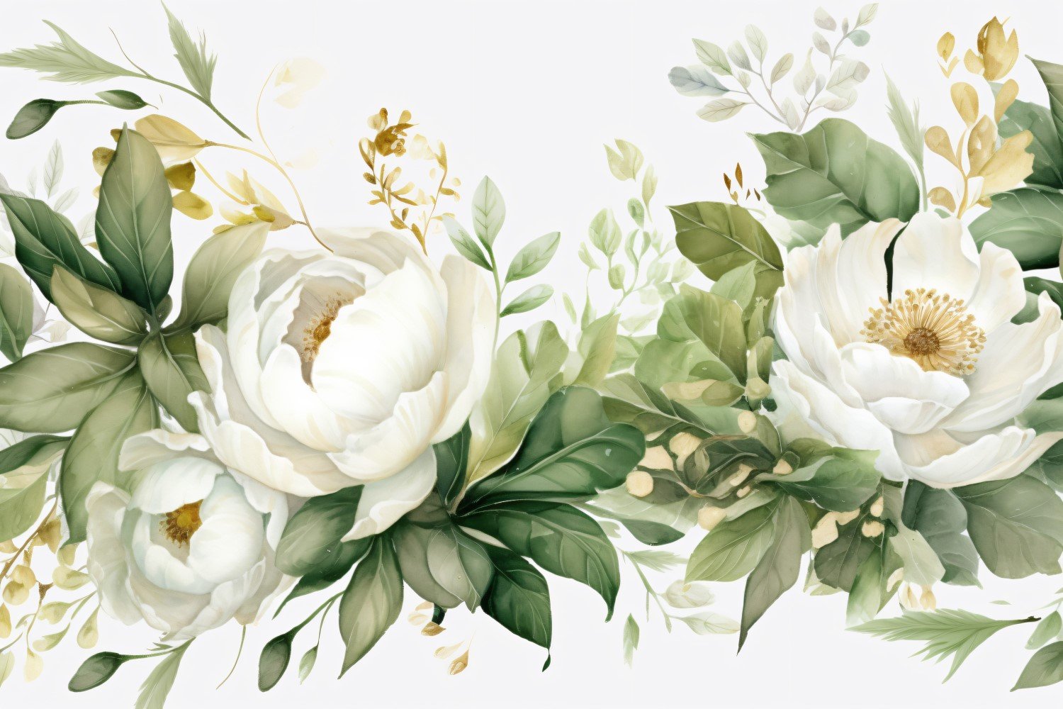 Watercolor Floral Background 459