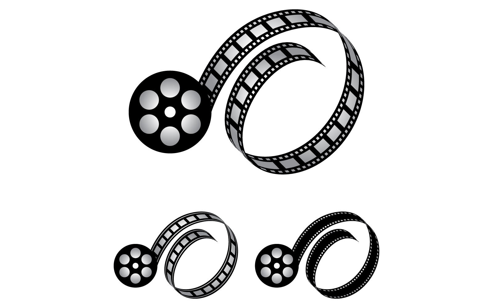Letter O Made From Film Strip Logo For Media Photography Videography letter-o-made-from-film-strip-logo-for-media-photography-videography