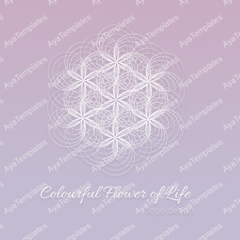 Colorful Flower of Life Logo Design