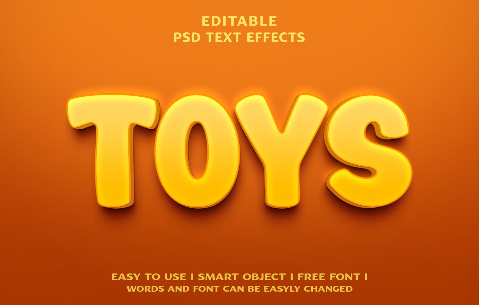 Toys 3d text effect design