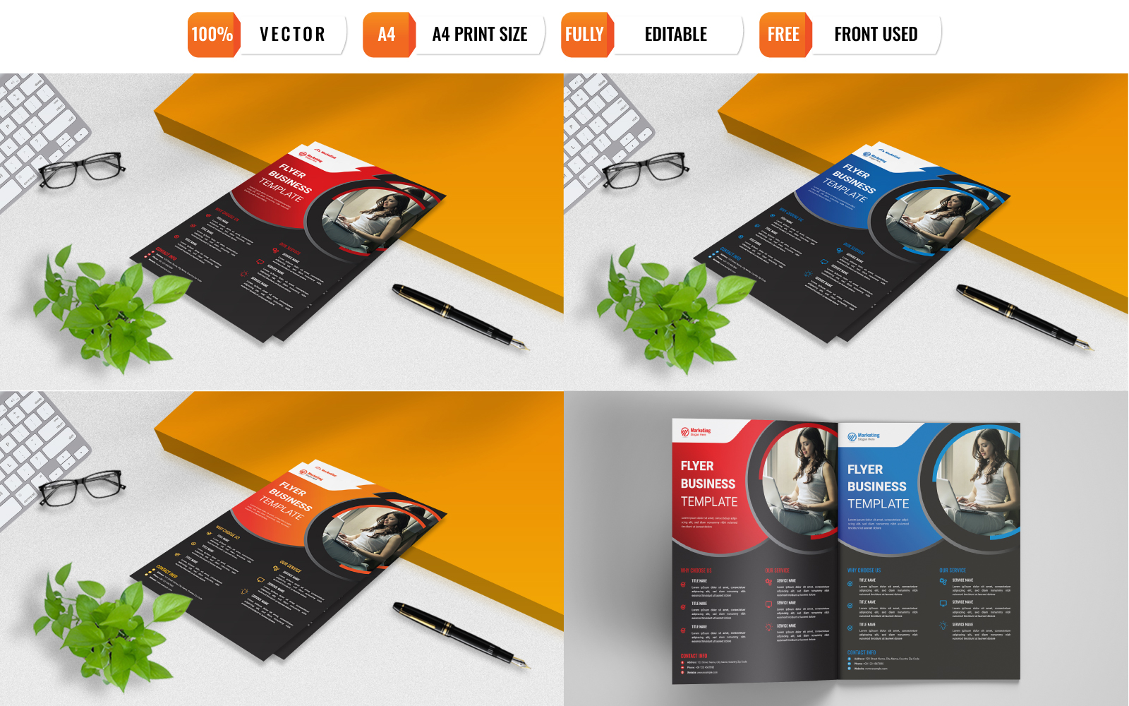 Flyer Business Template Design Vector