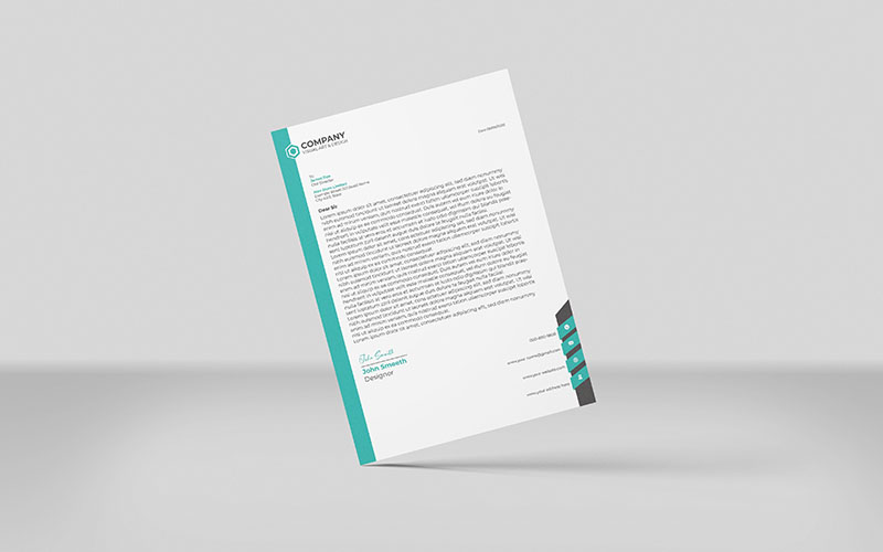 Modern Letterhead Template Design _V