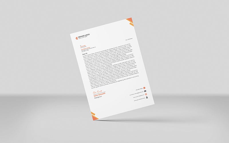 Modern Letterhead Template Design _H_002