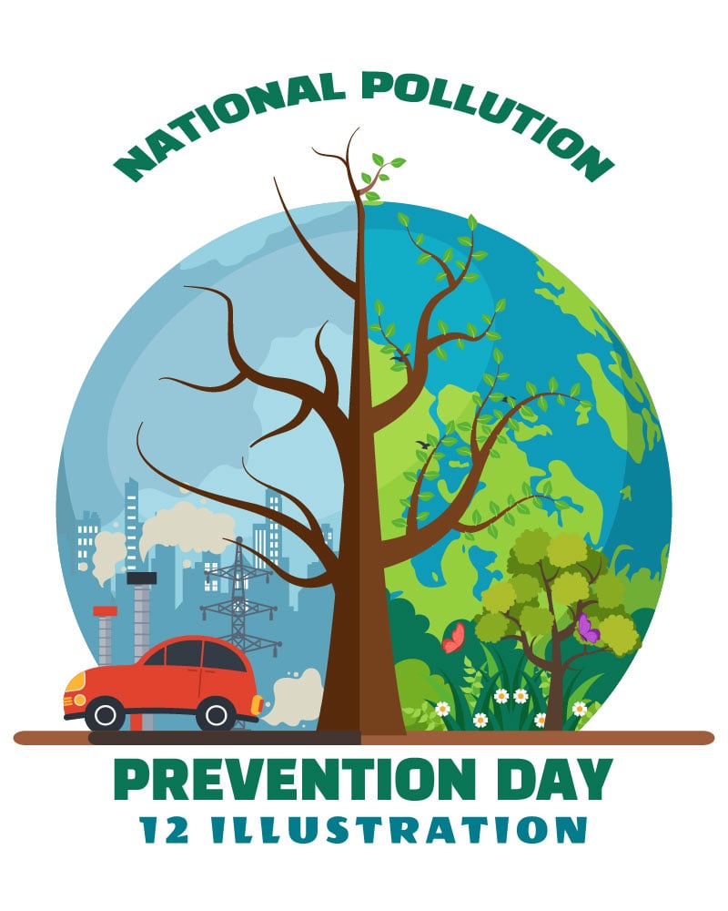 12 National Pollution Prevention Day Illustration