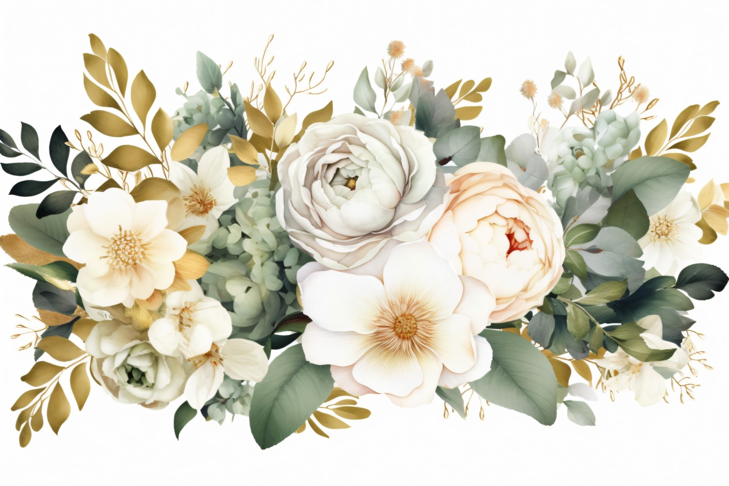 Watercolor flowers Background 461