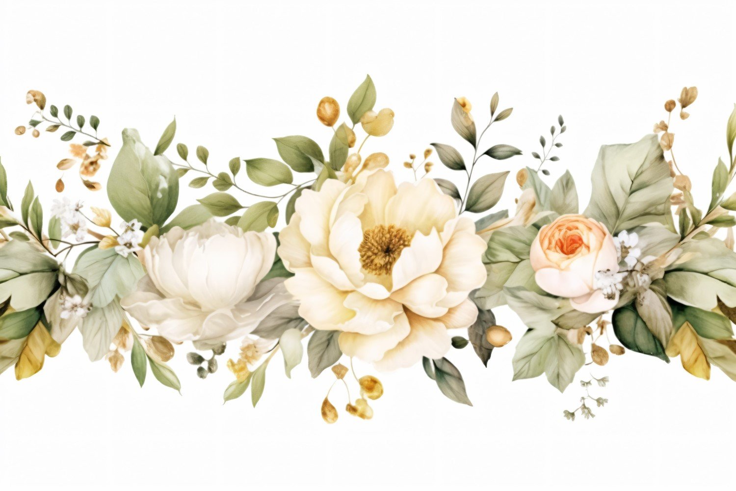 Watercolor floral wreath Background 466