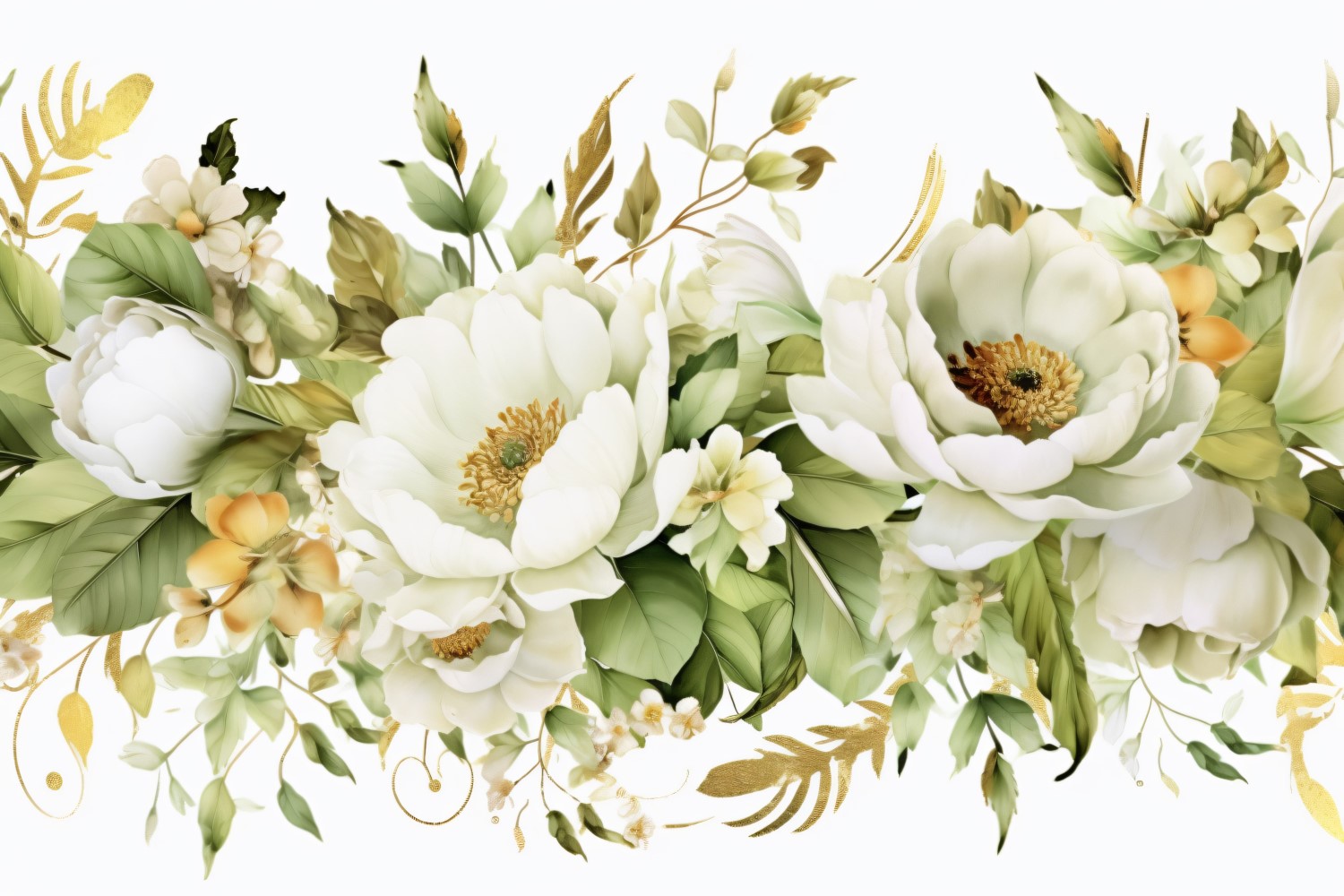 Watercolor floral wreath Background 470