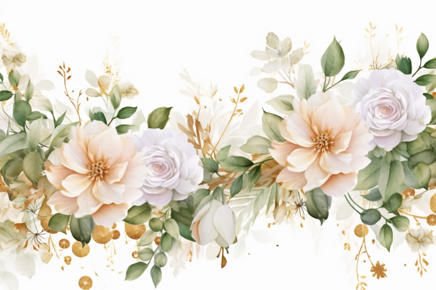 Watercolor flowers Background 483