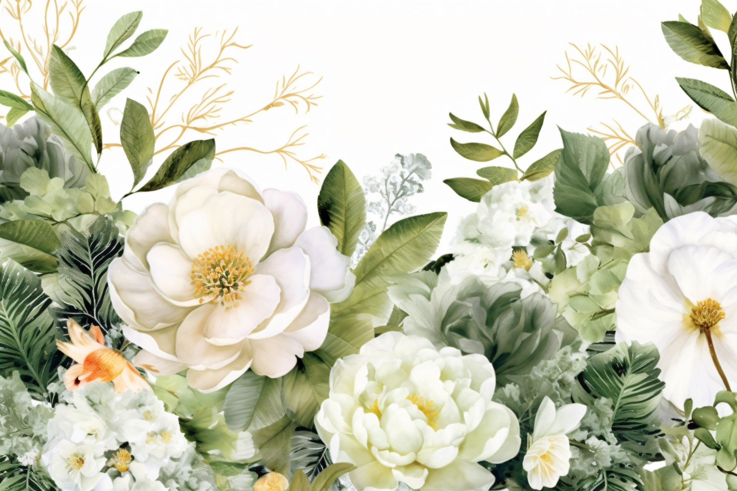 Watercolor Floral Background 486