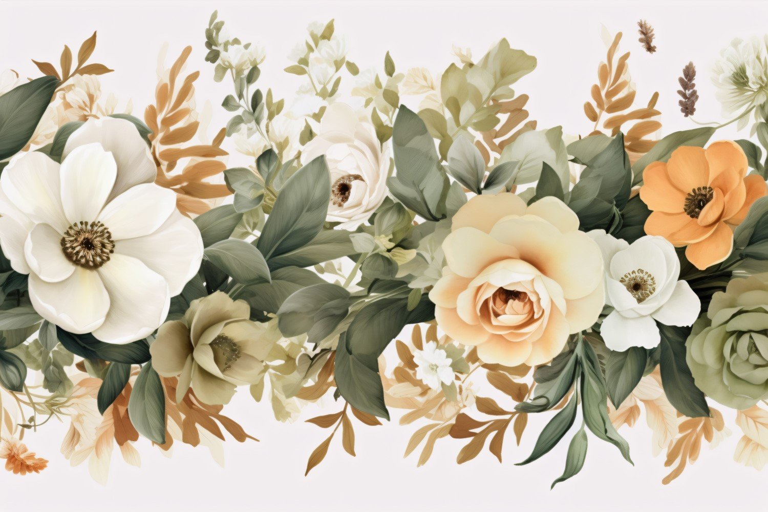 Watercolor Floral Background 492