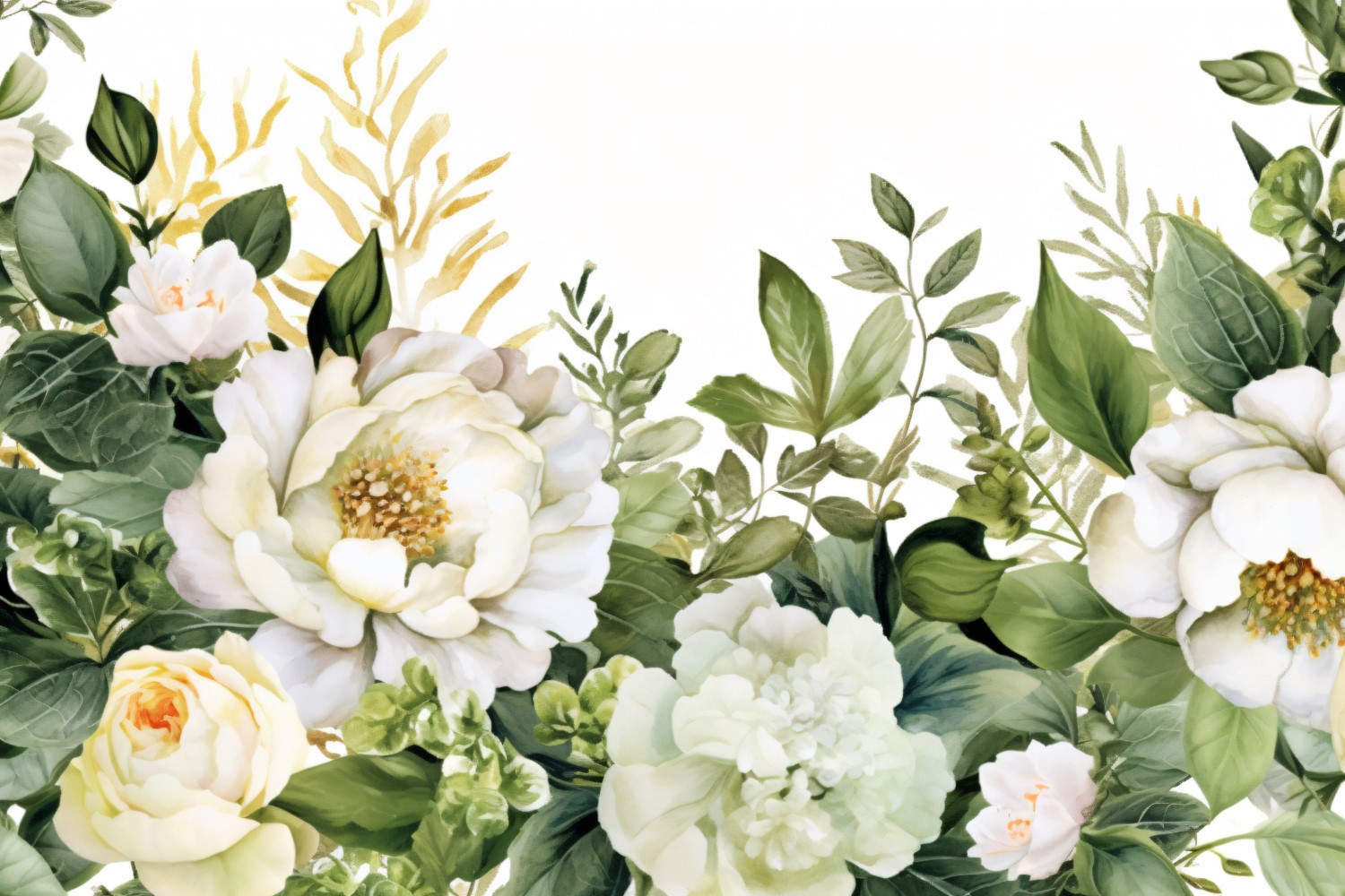 Watercolor Floral Background 496