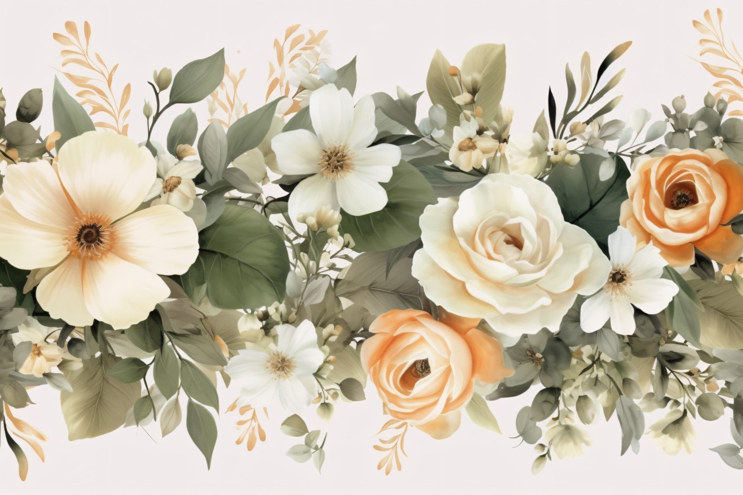 Watercolor Floral Background 500