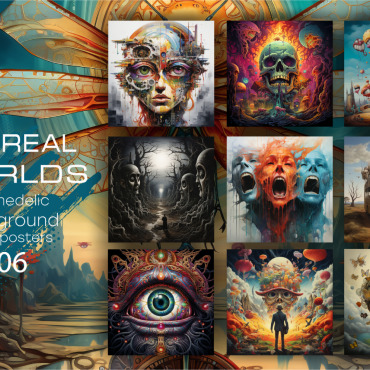 Surreal Posters Illustrations Templates 364043