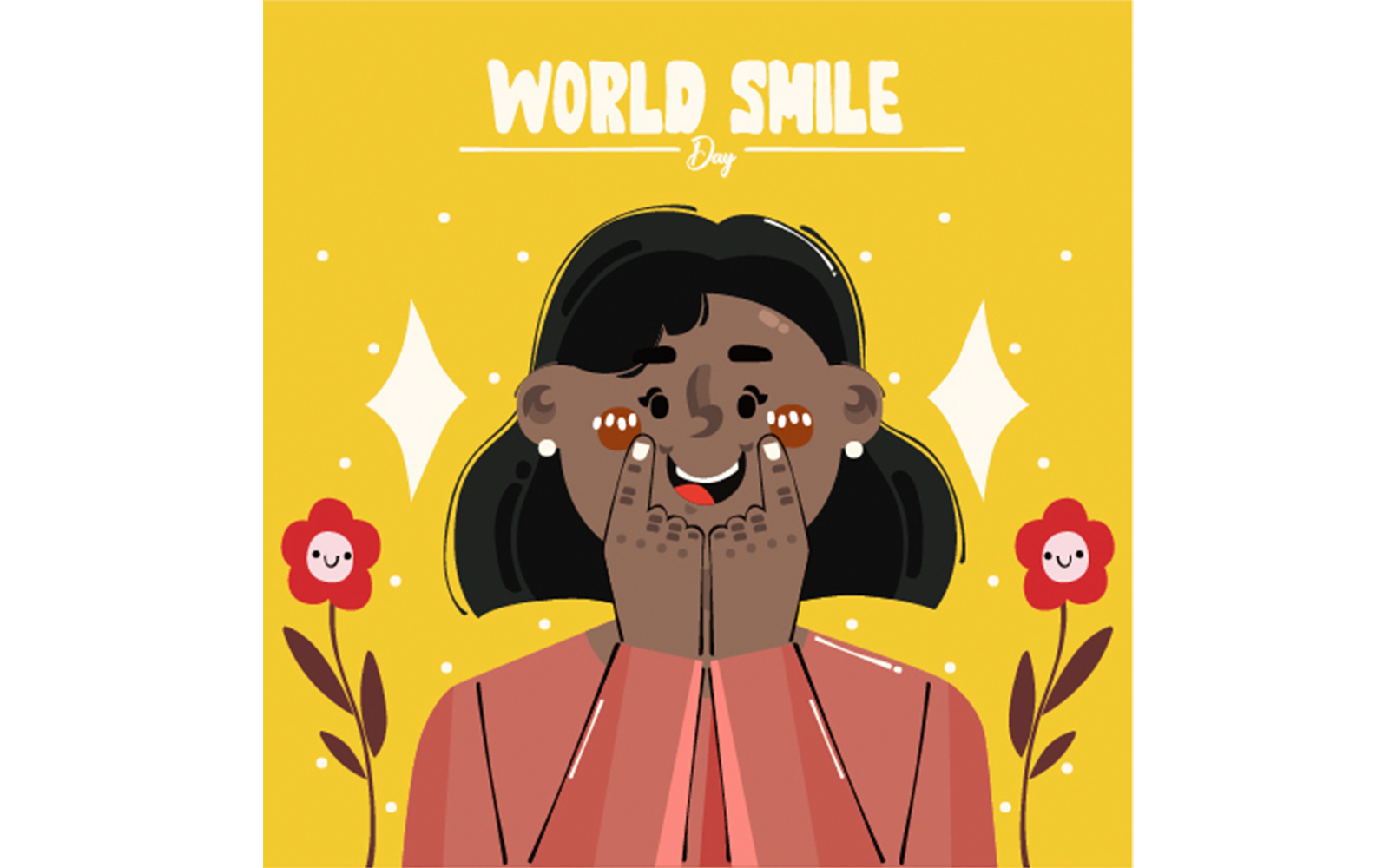 Hand Drawn World Smile Day Illustration