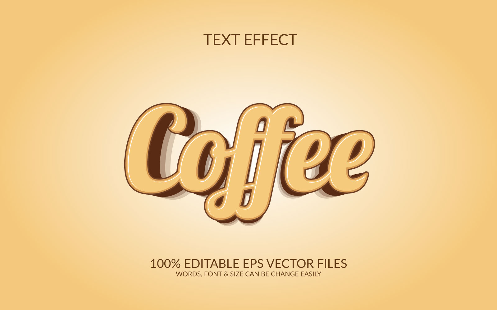 International coffee day 3D Editable Vector Eps Text Effect Illustration