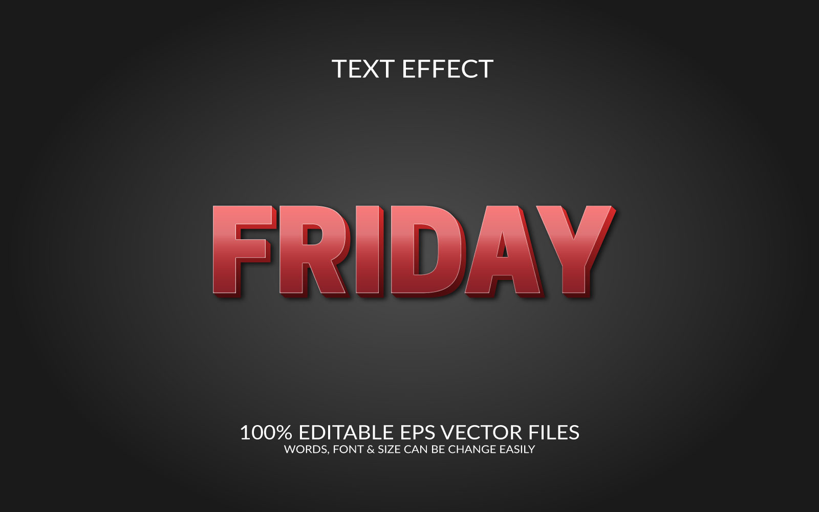 Black Friday  Editable Vector Eps Text Effect Design Template