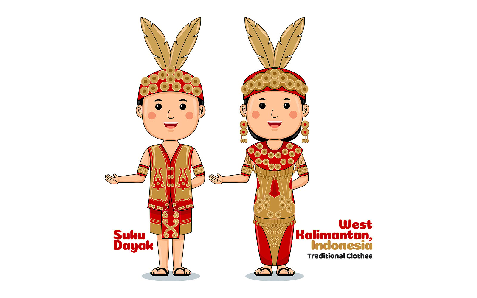 Welcome Gesture with West Kalimantan Traditional Clothes