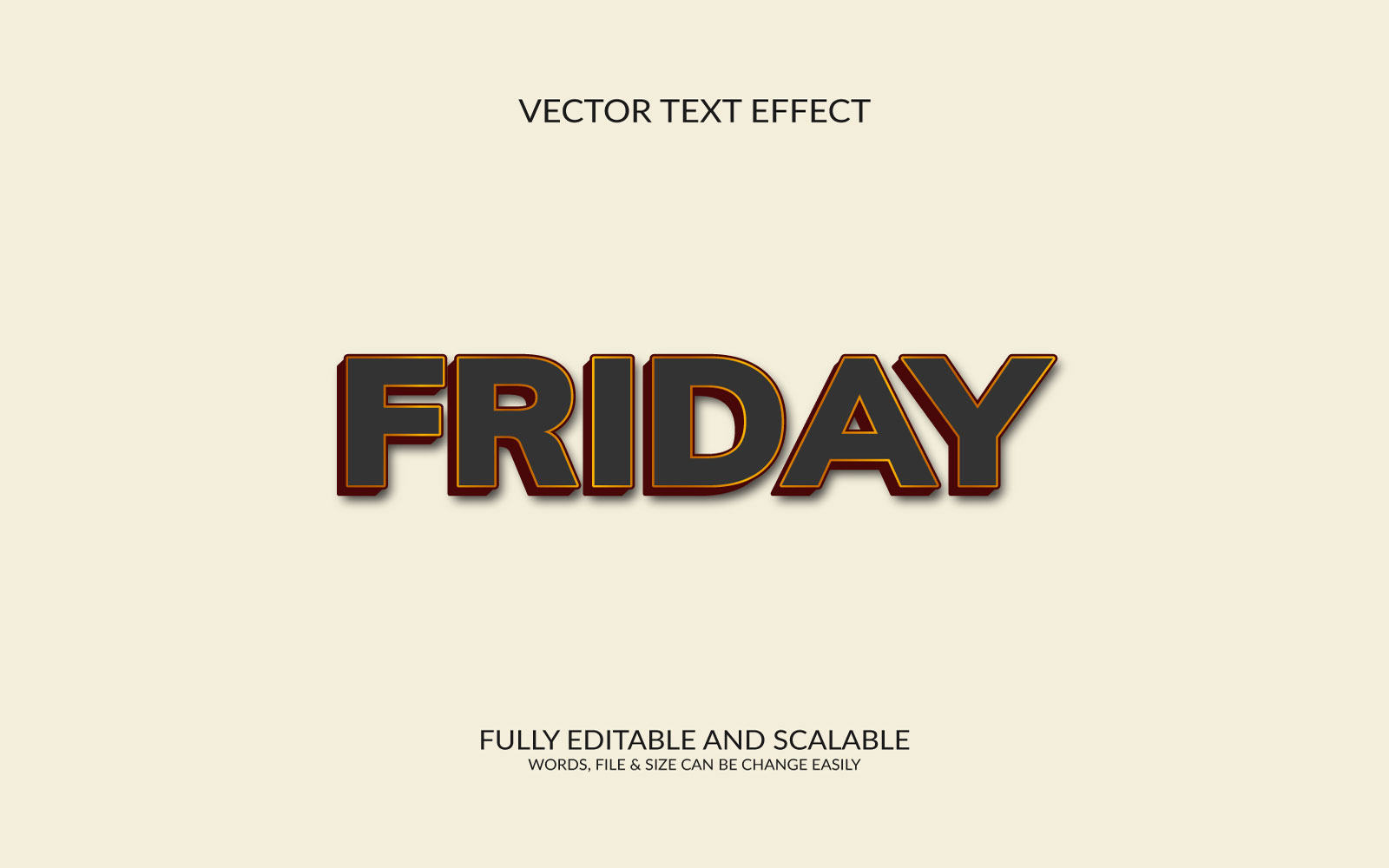 Black Friday  Editable Vector Text Effect Design Template