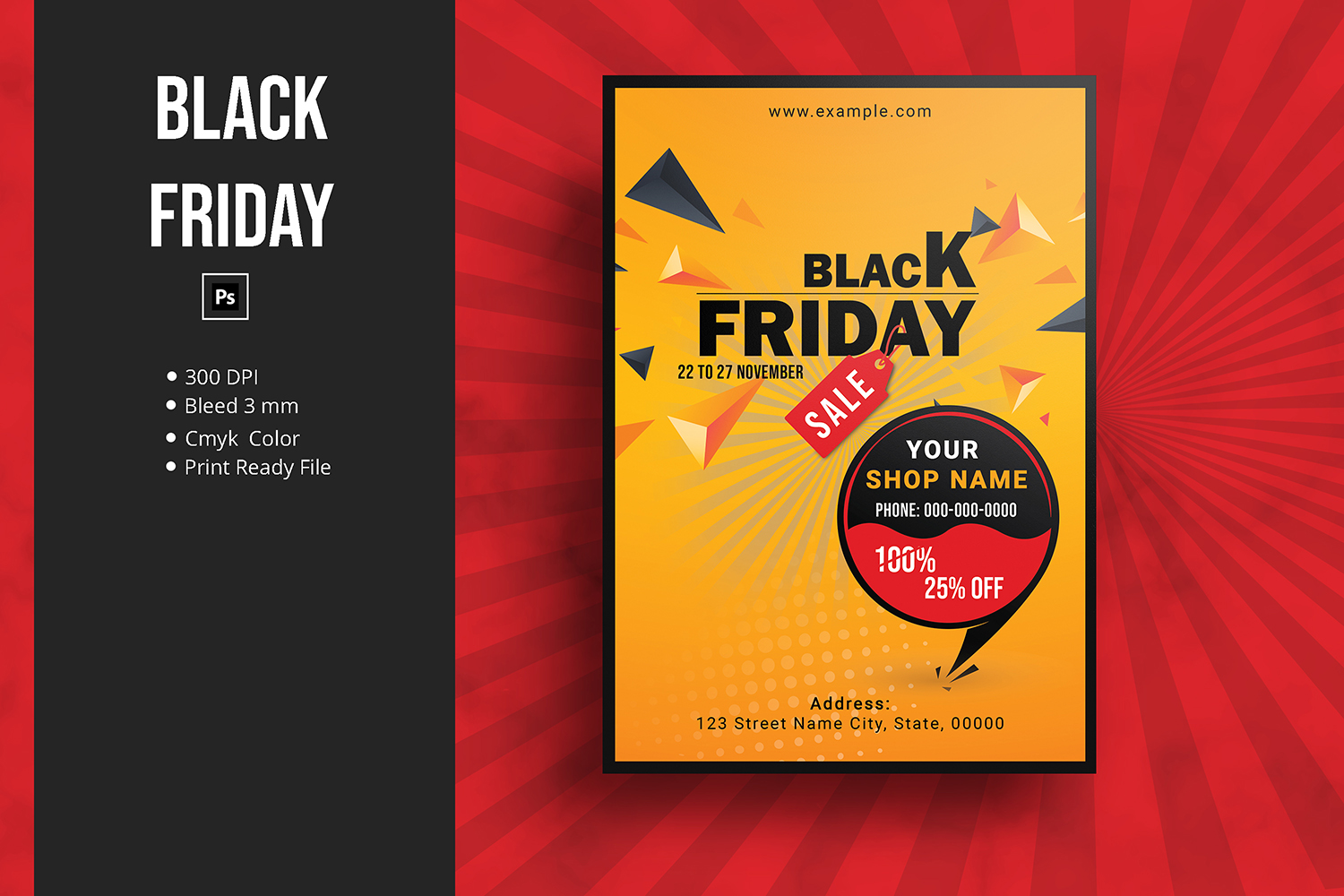 Black Friday Promotional Flyer Template