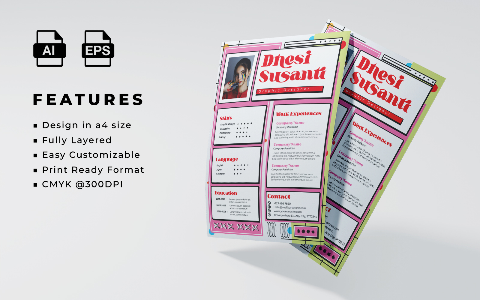 Resume and CV Template Flyer Design