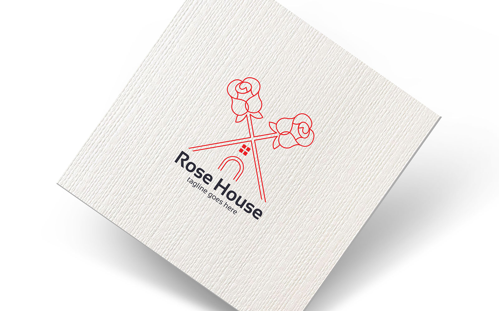 Creative Rose House monogram Logo Template