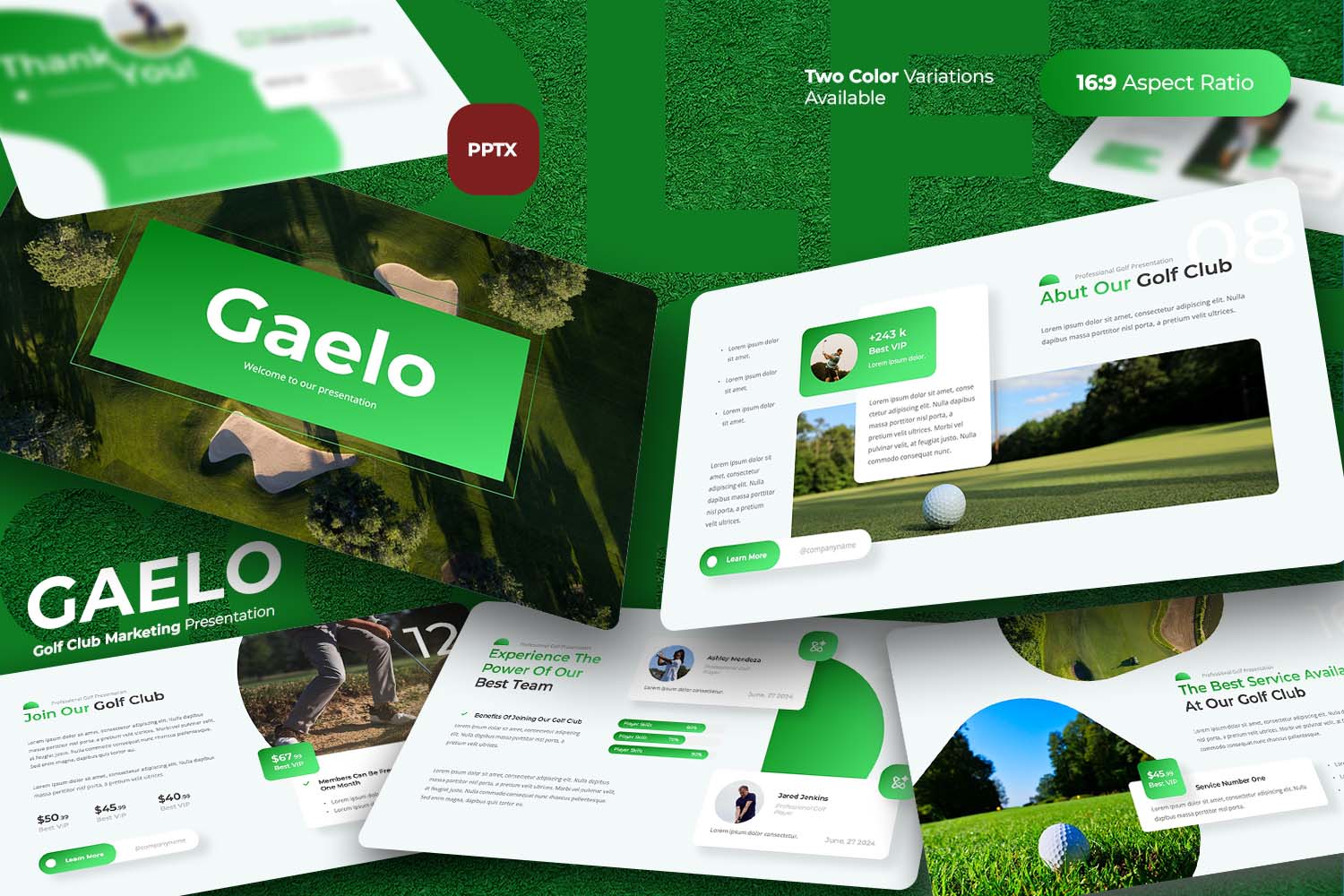 Gaelo - Golf Club Marketing PowerPoint