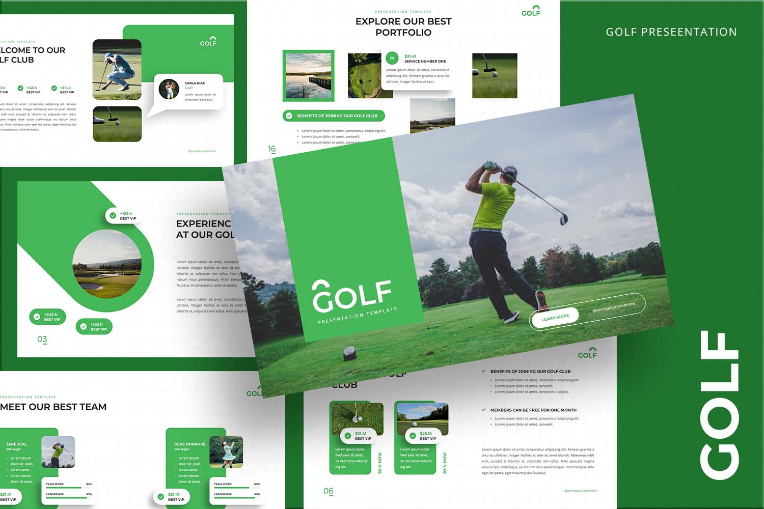 Golf - Professional Golf Google Slides