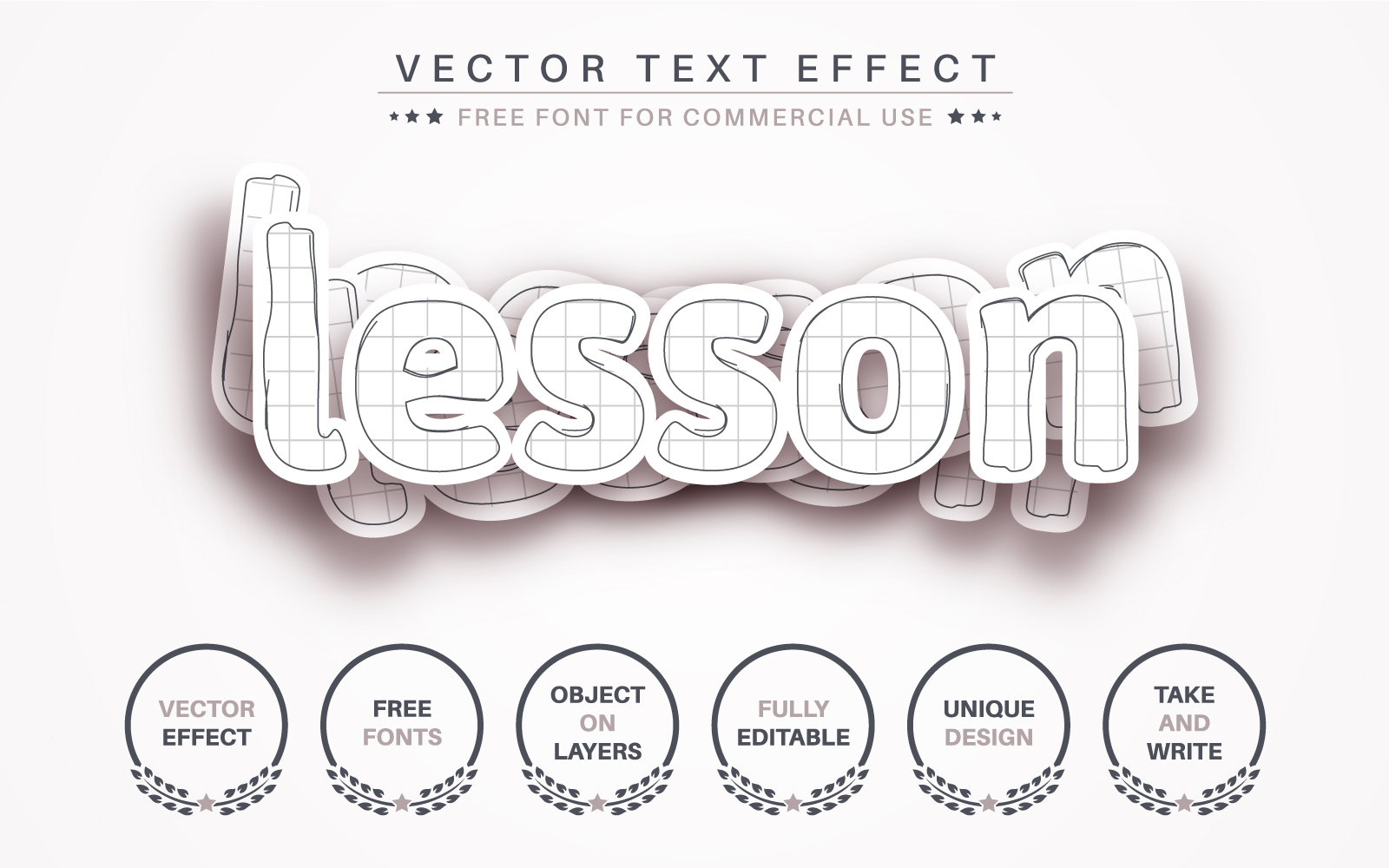 Lesson - Editable Text Effect, Font Style