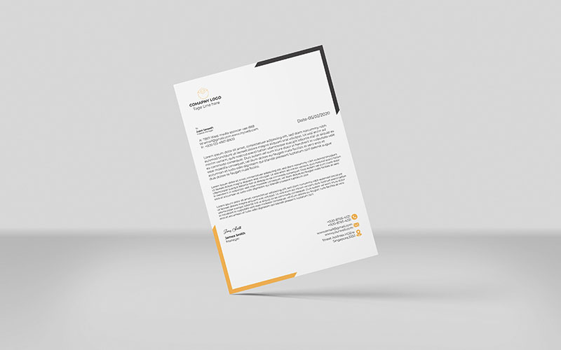 Clean Letterhead Template Design_M_002