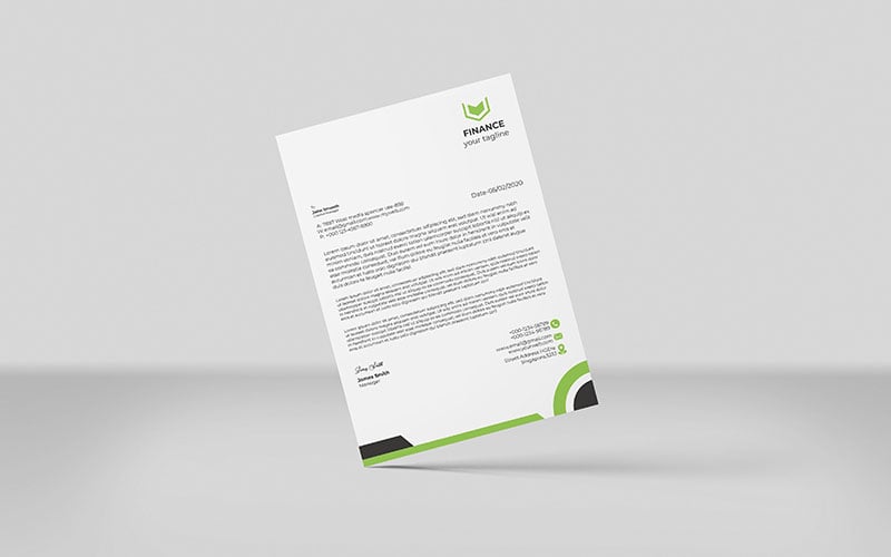 Corporate Modern Letterhead Design Template_H_006