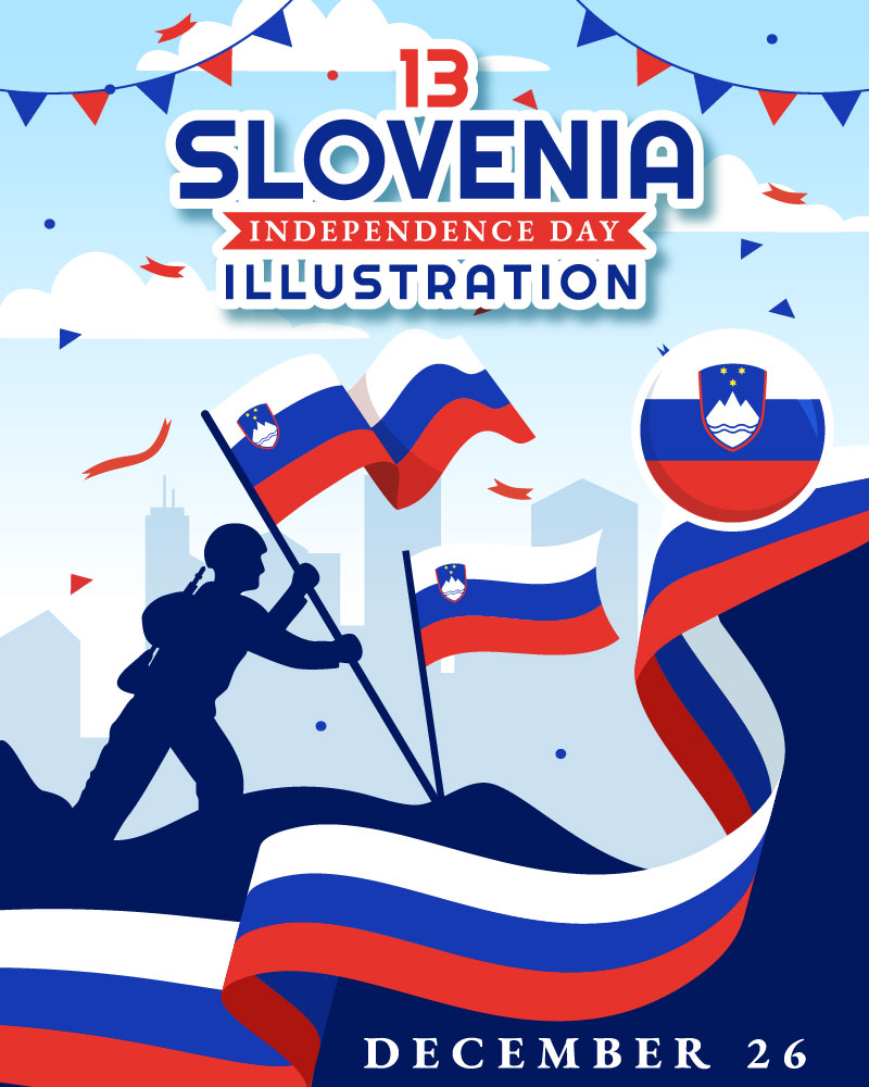 13 Slovenia Independence Day Illustration