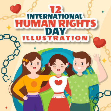 Human Rights Illustrations Templates 364458