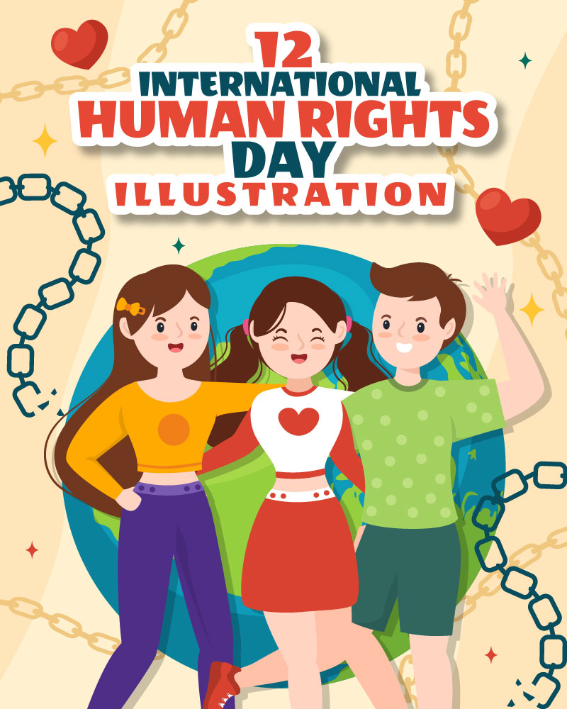 12 International Human Rights Day Illustration