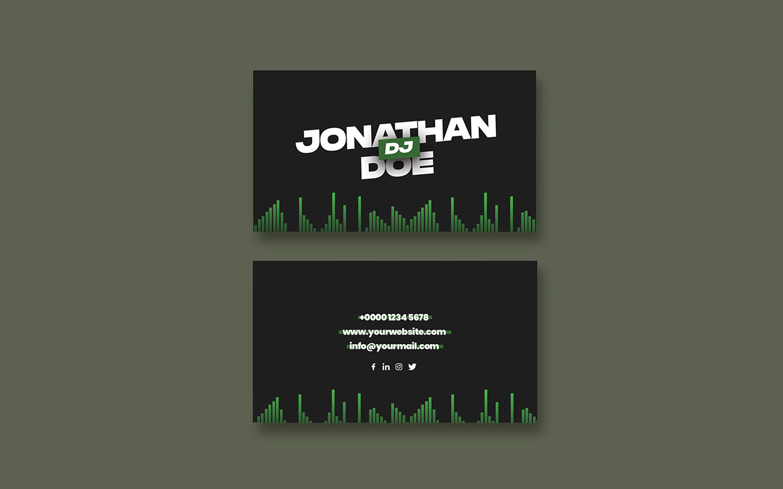 DJ Business Card Design Template