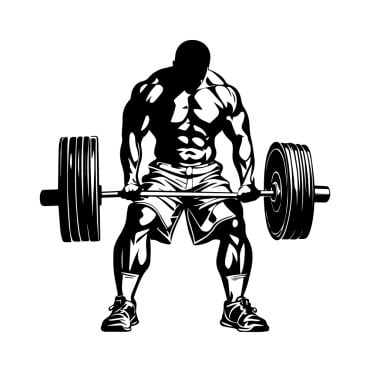 Weightlift Barbell Illustrations Templates 364552