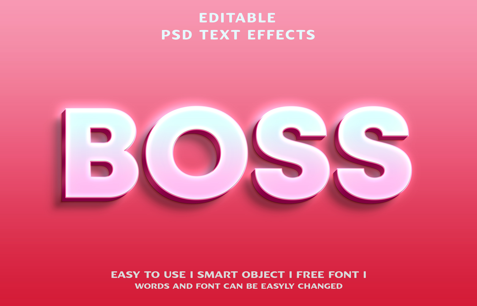 Boss 3d text effect design